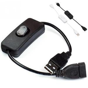 28cm USB 케이블 어댑터 남성 여성으로 연장 스위치 온/오프 LED 조명 전원 공급 라인
