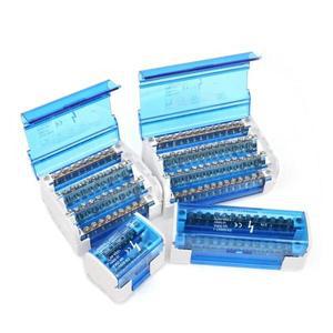 Din 레일 터미널 블록 UK125A 배전 상자 UKK 1 In 2 여러 출력 전원 범용 호환 와이어 전기 커넥터 정션 박