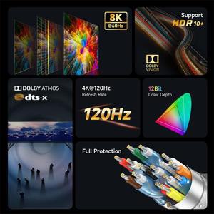 미니 HDMI-HDMI 호환 케이블 8K@60Hz 4K@120Hz 고속 HDMI-미니 HDTV용 호환 양방향 2.1 코드