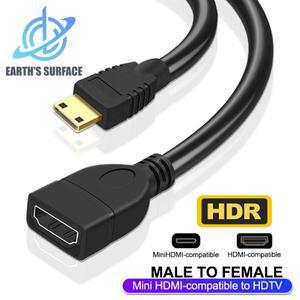 미니 HDMI 호환 케이블 HDTV 여성 어댑터 변환기 케이블노트북 DSLR용