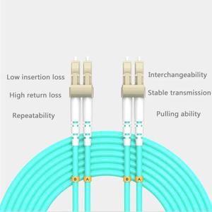 광섬유 패치 케이블 10G OM3 OM4 LC UPC-LC UPC 멀티모드 듀플렉스 2.0mm 코드