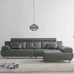 [보루네오]엘리브 센트 4인용 통가죽 소파 4컬러 (스툴포함) ss004