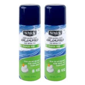 1+1 무배 쉬크 쉐이브 가드 센서티브 라임 폼 220ml