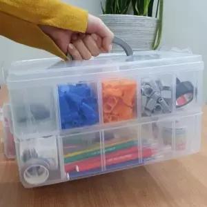 ( )소품정리함 칸분리 3단 악세사리보관함 적층형 장난감정리함