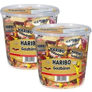 2개 하리보 골드베렌 젤리 1kg x 2통 1000g 약100개입 개별포장 학교간식 곰젤리