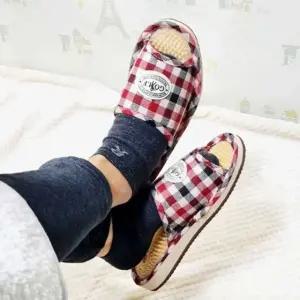 체크 지압 슬리퍼/발마사지 거실화 실내화 층간소음 다용도 건강 실내 거실 사무실 선생님