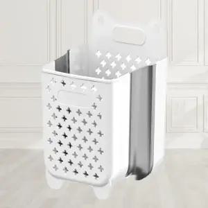 가벼운 화장실 수납 무타공 아기 빨래통 장난감