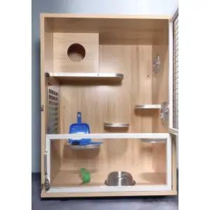 다람쥐 친칠라 케이지 놀이터 집 우드 하우스 사육장