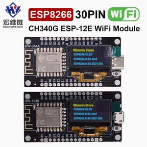 NodeMCU ESP8266 개발 보드 0.96인치 OLED 디스플레이 CH340G ESP-12E WiFi 모듈 TYPE-C USB Arduino/Micro
