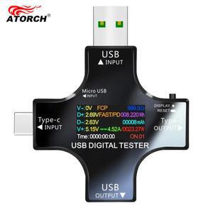 USB 테스터 TYPE PD 암페어 전압 전류계 전압계 보조베 전류 모니터 디지털 감지기