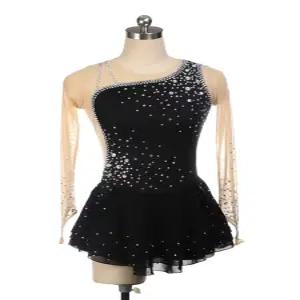 피겨스케이팅 의상 공연 블랙 대회 리듬체조 반짝이 무대 무용복 연습