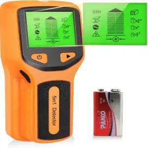 스터드 파인더 벽 스캐너 - 나무 금속 AC 와이어 및 감지의 중앙과 가장자리를 위한 HD LCD 디스플레이