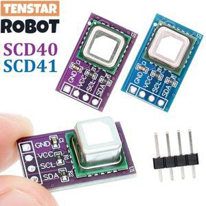 TENSTAR SCD40 가스 센서 모듈 2.4-5.5V는 CO2 이산화탄소 온도 및 습도 I2C 통신을 감지
