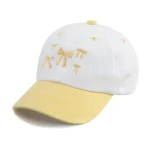 [비치스앤크림_키즈]리본 투톤 볼캡-옐로우(Ribbon 2tone ball-cap Yellow)