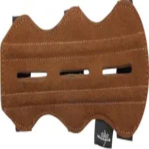 SAS 7.5인치 가죽 스웨이드 암 가드 원 사이즈 양궁 활 범위 3스트랩 버클 포함