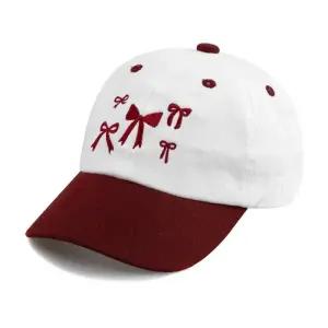[비치스앤크림_키즈]리본 투톤 볼-버건디(Ribbon 2tone ball-cap Burgundy)