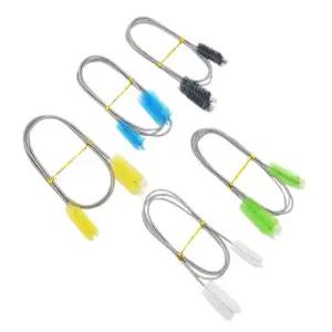 물 여과 펌프 용 수족관 청소 브러시 릴리 파이프 공기 튜브 호스 스테인레스 스틸 물고기 탱크 워터