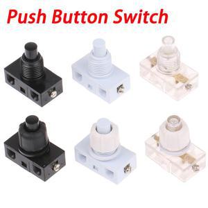 1PC 푸시 버튼 스위치 인라인 풋 페달 UFO  램프 조명 컨트롤 ON/Off 잠금 장치가 없는 셀프 리셋