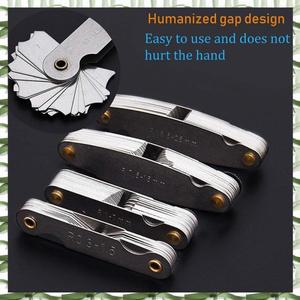 전문 도구 스테인레스 스틸 반경 게이지 휴대용 오목 볼록 외부 내부 아크 측정 필렛