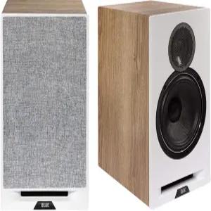 ELAC 데뷔 레퍼런스 B6.2 책장 스피커 - (쌍) 화이트 배플 오크 캐비닛