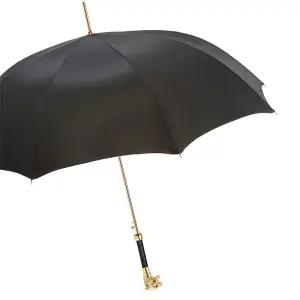 [롯데백화점]파소티 맨럭셔리 헤링본 골드 타이거 레더 자동우산 MX456W35ORC