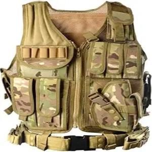 Vav YAKEDA 전술 조끼 야외 통기성 CS 게임 에어소프트 조절 가능