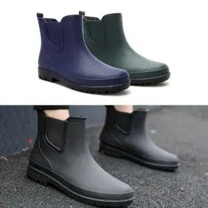 무광 남성 미들 패션 레인부츠 장화 작업화 장마철 장화 레인부츠 발목 숏