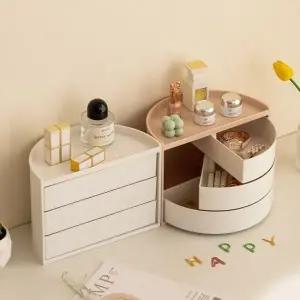 반원회전 화장품 서랍장 화장대 수납함 정리대 정리함
