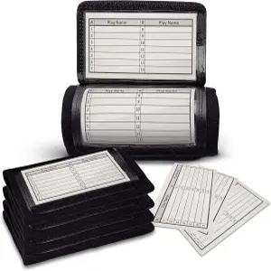 GSM 브랜드 쿼터백(QB) 플레이 손목밴드 - 유소년 사이즈 프로 축구 완장 플레이북 5팩(블랙)