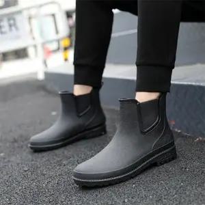 남성장화 비오는날 장마철 숏장화 방수 레인부츠