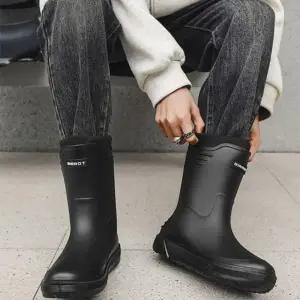 논슬립 캐주얼 남자 미들 레인부츠 낚시장화 여름 장마 방수 남성 부츠 남자장화