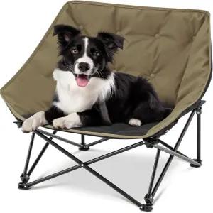 크로블리스풀 반려견 캠핑 의자 야외 접이식 파티오 게으른 강아지 침대 헤비 듀티 반려동물 장비