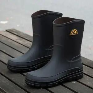 남성장화 웨어 레인부츠 웨더 신발 장화 캐주얼 패션 우화 첼시 통넓은