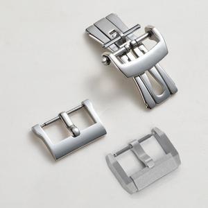 블랑팡 피프티 패덤스용 메탈 시계 버클 핀 클래스프 접이식 20MM 나일론 가죽 스트랩 실리콘 스틸