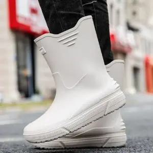 남성 작업용 농사장화 방수 레인부츠 미들장화 3컬러 낚시 갯벌 세차용 고무신 발편한 작업화 장마철