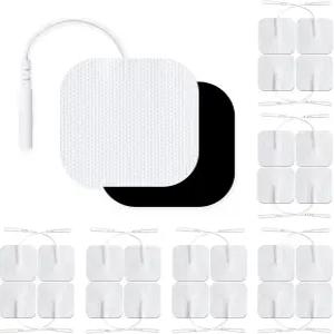 24팩 2인치 x TENS 유닛 교체 패드 45회 이상 재사용 AUVON과 호환되는 업그레이드된 자가 접착 7000