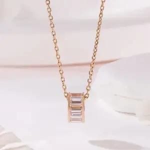 [비앤비골드] 14K 바게트 큐빅 베젤 링 펜던트 MNP42500