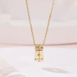 [비앤비골드] 14K 립스 플라워 링 펜던트 체인 목걸이 MNN42494