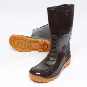 (색상-사이즈 브라운-290)빅사이즈 남성 방한 장화 기모 남자 방한 장화 부츠