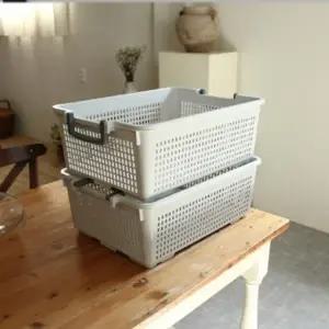 ( )손잡이 바스켓대 적층 장난감 소품정리 플