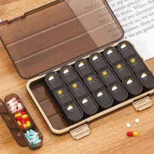 약보관함 휴대용 소분 정리함 U377K 약통 보조제 알약 케이스 시간별