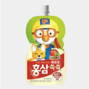 뽀로로 홍삼쏙쏙 사과 음료 100ml 20개 홍삼주스 어린이음료 면역 강화