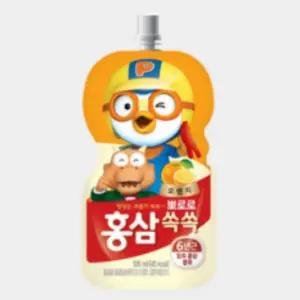 뽀로로 홍삼 쏙쏙 오렌지 음료 100ml 20개 홍삼주스 면역 어린이음료