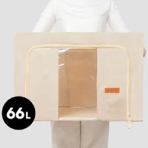 ( )BS 프리미엄 옷정리 펜트리 수납 이불 다용도 폴딩 접이식 함 베이지 66L 1개