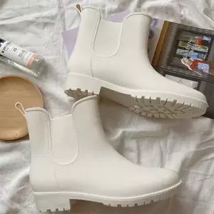 부츠 방수 블랙 핑크 장화 화이트 레인 신발 숏 장마