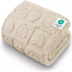 루시피아 소형 개 담요 세탁 가능 애완동물 침대 커버 부드럽고 푹 강아지 플리스 300GSM 진정 고양이 실내