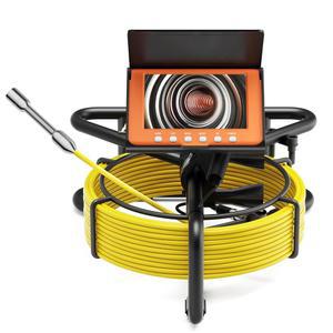 하수구 카메라 100FT 30M 6pcs LED 조명 5인치 1080P HD 화면 5000mAh 배터리 DVR 레코더가 장착된 배관 스네이크 보어스코프 32GB 카드 포함