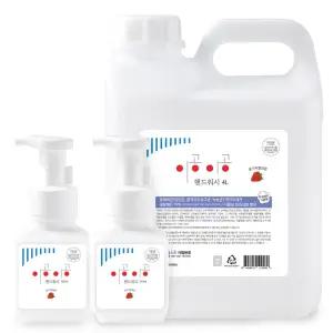 이공 핸드워시 딸기향 4L 1개+300ml 본품 2개물비누 대용량 리필 손세정제 버블 거품 폼워시 세정제