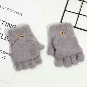 WL 따뜻한 겨울 방한 보온 털 니트 손가락 벙어리 장갑