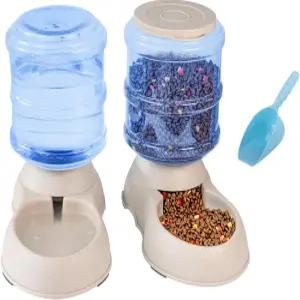 반려동물 사료 공급 솔루션 자동 고양이 및 개 카페 피더와 물 디스펜서 푸드 스쿱 세트 - 이토 록키 6식